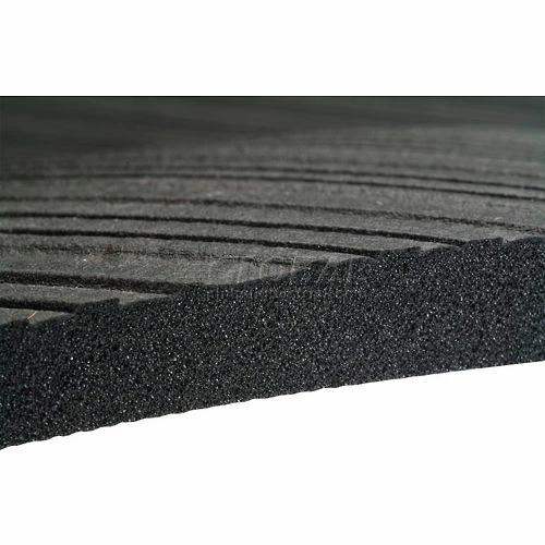 Apache Mills Soft Foot Ribbed Surface Mat 3/8" Thick 3' x 60' Black - Image 4
