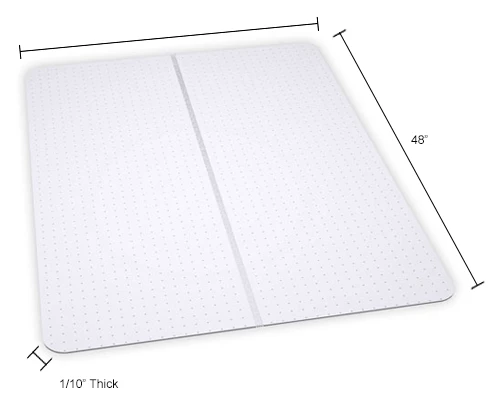 Interion By Global Industrial Interion® Office Chair Mat for Carpet - 36"W x 48"L - Straight Edge - Image 10