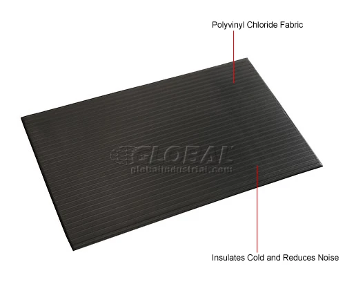 Apache Mills Soft Foot Ribbed Surface Mat 5/8" Thick 2' x Up to 30' Black - Image 6