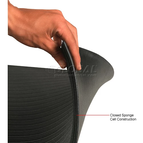 Apache Mills Soft Foot Ribbed Surface Mat 5/8" Thick 2' x Up to 30' Black - Image 8