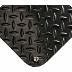 Wearwell® Electrically Conductive UltraSoft Diamond-Plate Mat 15/16" Thick 3' x 5' Black