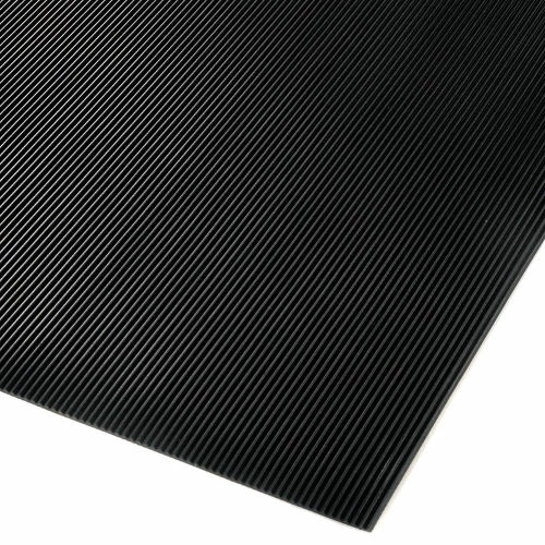 Apache Mills Tuff Foot Corrugated Vinyl Runner 1/8" Thick 2' x 105' Black - Image 2