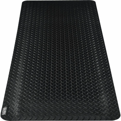 Global Industrial Diamond Plate Ergonomic Mat 15/16" Thick 2' x 6' Black - Image 2