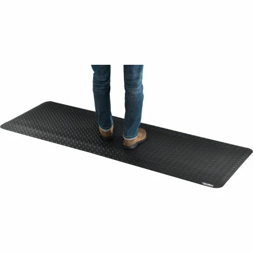 Global Industrial Diamond Plate Ergonomic Mat 15/16" Thick 2' x 6' Black - Image 5