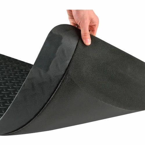 Global Industrial Diamond Plate Ergonomic Mat 15/16" Thick 2' x 6' Black - Image 7