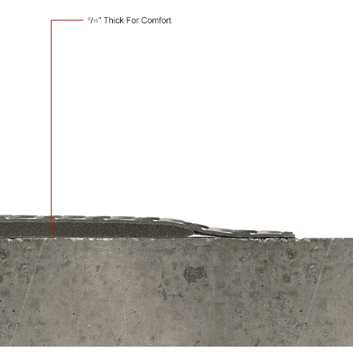 Global Industrial Diamond-Plate Anti Fatigue Mat, 9/16" Thick, 4'W x 6'L, Black - Image 7