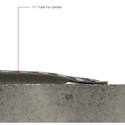 Global Industrial™ Diamond-Plate Anti Fatigue Mat 15/16" Thick 2' x Cut to 75' Black - Image 7