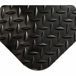 Wearwell® Diamond-Plate SpongeCote Mat WOW Finish 9/16" Thick 2' x 3' Black