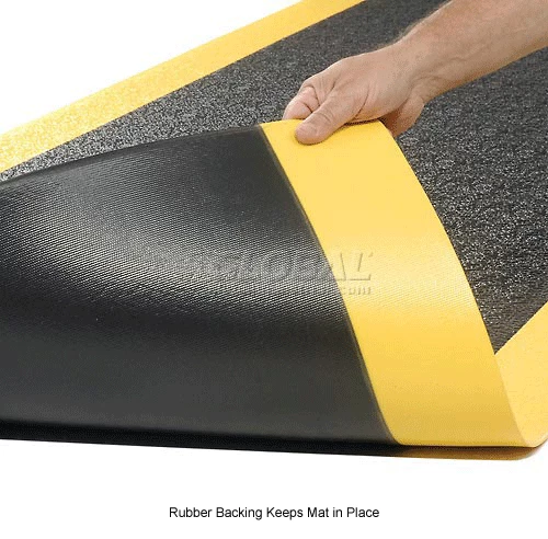 NoTrax® Sof-Tred Surface Mat 5/8" Thick 4' x 30' Black/Yellow Border - Image 3