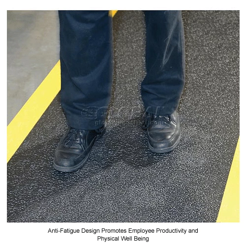 NoTrax® Sof-Tred Surface Mat 5/8" Thick 4' x 30' Black/Yellow Border - Image 4