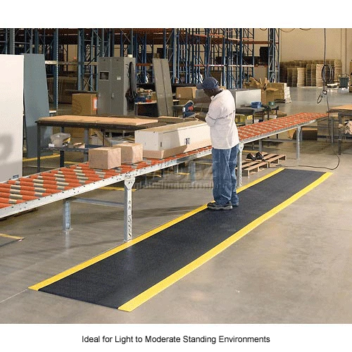 NoTrax® Sof-Tred Surface Mat 5/8" Thick 4' x 30' Black/Yellow Border - Image 5