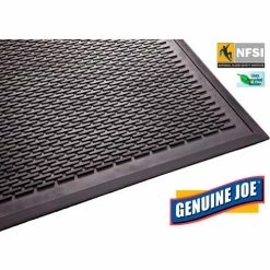 Genuine Joe Scraper Outdoor Mat 72"L X 48"W Black - GJO70467