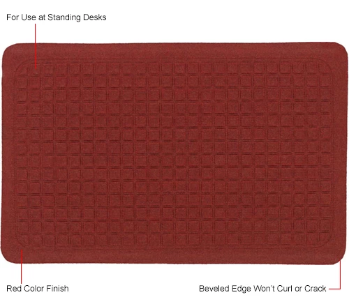 M+A Matting GetFit StandUp® Anti Fatigue Mat 5/8" Thick 1-3/4' x 2.5' Red - Image 6