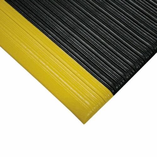 NoTrax® Airug® Anti Fatigue Mat 3/8" Thick 3' x 12' Black/Yellow Border