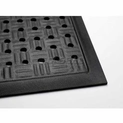 M+A Matting Cushion Station™ Anti Fatigue Mat w/Holes 7/16" Thick 4' x 6' Black