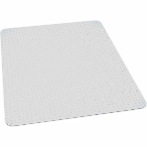 ES Robbins® Chair Mat for Carpet - Medium Pile - 60" x 60" Square - Clear - Beveled Edge