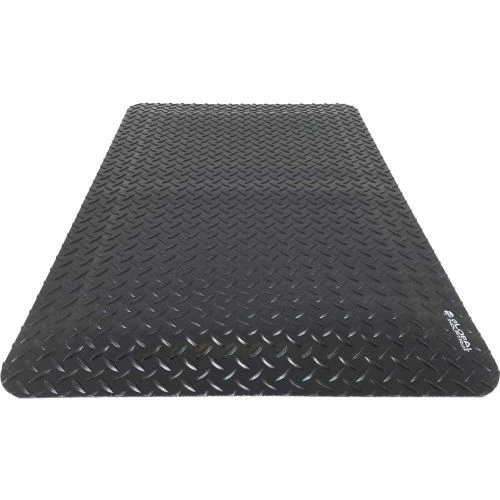 Global Industrial Diamond-Plate Anti Fatigue Mat, 9/16" Thick, 3'W x 5'L, Black - Image 4