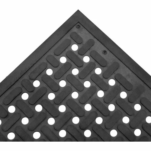 Rubber-Cal "Kitchen Mat" Anti-Slip Grease Proof Chef Mats, 3/8" x 36" x 60", Black, 2/Pack - Image 3