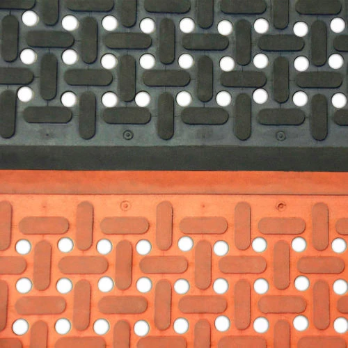 Rubber-Cal "Kitchen Mat" Anti-Slip Grease-Proof Chef Mat w/Beveled Edge 3/8" x 3' x 5', Black Rubber - Image 4