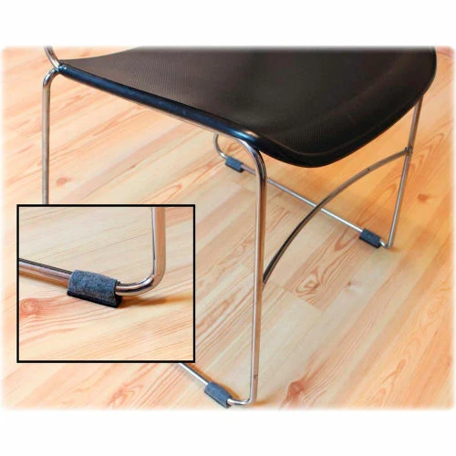 Lorell® Wraparound Floor Savers - Gray - 16/Pack - Image 3