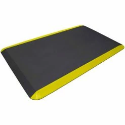 GelPro NewLife™ Eco-Pro Anti Fatigue Mat 3/4" Thick 2' x 3' Black w/Yellow Safety Stripe
