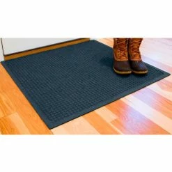 M+A Matting WaterHog® Entrance Mat Fashion Border 3/8" Thick 4' x 12' Navy