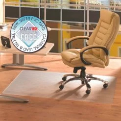 Floortex Advantagemat® Phthalate Free Vinyl Rectangular Chair Mat for Hard Floor - 45" x 53"