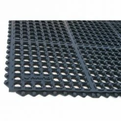 Rhino Mats K-Series Anti Fatigue Yellow Mat 3/4" Thick 3' x 5' Black