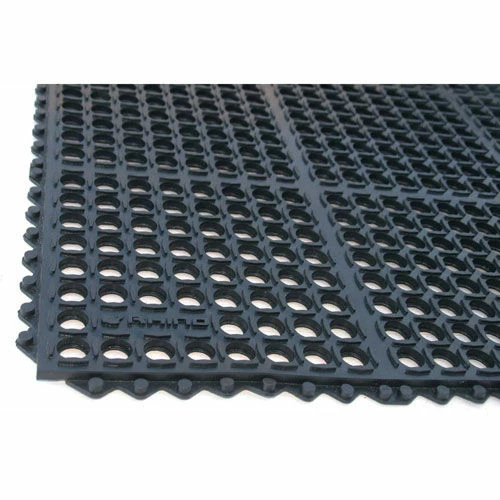 Rhino Mats K-Series Anti Fatigue Yellow Mat 3/4" Thick 3' x 5' Black