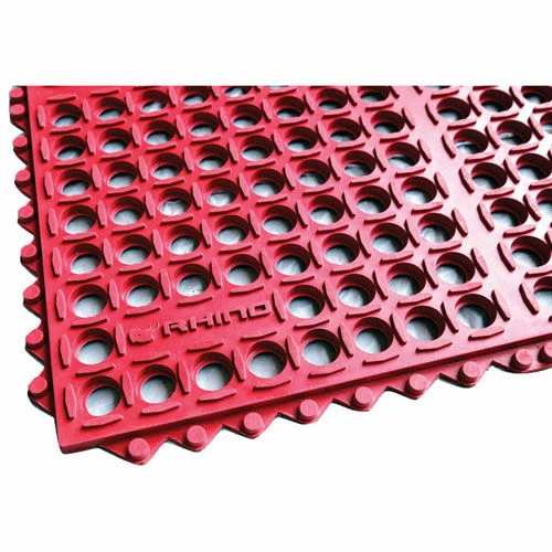 Rhino Mats K-Series Anti Fatigue Yellow Mat 3/4" Thick 3' x 5' Red