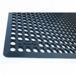 Rhino Mats K-Series Comfort Tract Anti Fatigue Drain Mat 1/2" Thick 3' x 10' Black