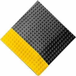Rhino Mats Rhino Mat Reflex® Interactive Surface Mat 1" Thick 3' x 5' Black/Yellow Border