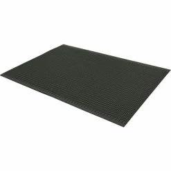 Rubber-Cal "Safe-Grip" Slip-Resistant Traction Mats - 1/4 in x 34 in x 8 ft - Black Rubber Runner