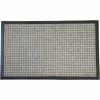 Rubber-Cal "Nottingham" Rubber Backed Carpet Mat - 16 x 24 inches - Gray Polypropylene Mat