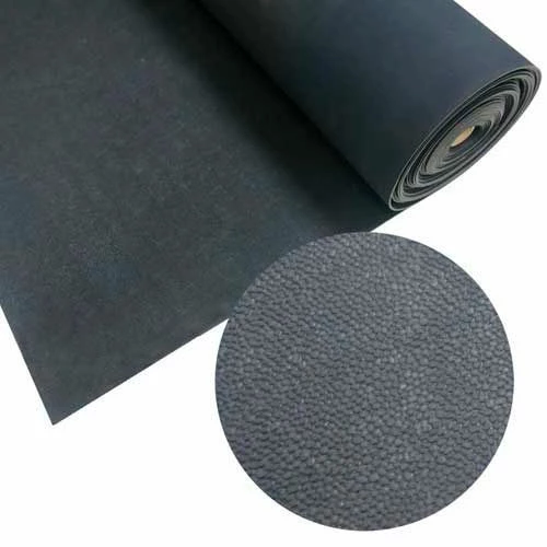 Rubber-Cal "Tuff-n-Lastic" Rubber Runner Mat - 1/8 in x 48 in x 8 ft Rolled Rubber Flooring - Black