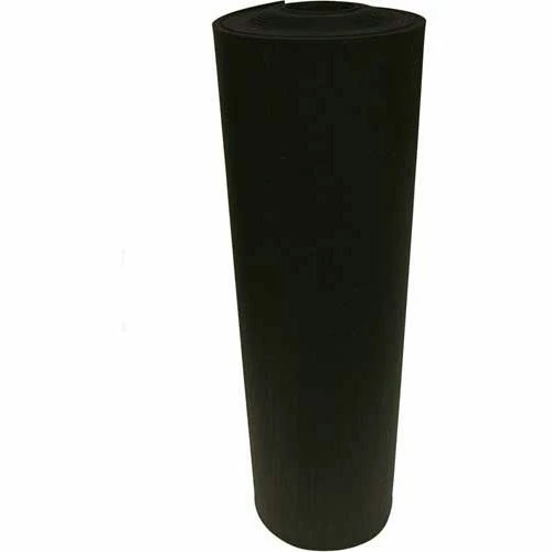 Rubber-Cal "Recycled Flooring" 1/4 in. x 4 ft. x 9 ft. - Black Rubber Mats