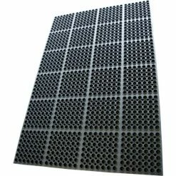 Rubber-Cal "7/8 in. Dura-Chef" Rubber Comfort Kitchen Mats - 7/8" x 38.5" x 58.5", Black Rubber Mat