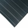 Rubber-Cal "Composite-Rib" Corrugated Rubber Floor Mats - 1/8 in x 3 ft x 6 ft -Black Rubber Roll