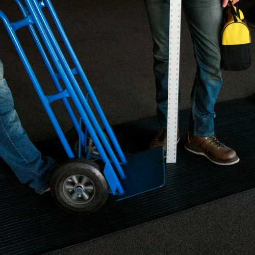 Rubber-Cal "Composite-Rib" Corrugated Rubber Floor Mats - 1/8 in x 4 ft x 15 ft Black Rubber Roll - Image 6