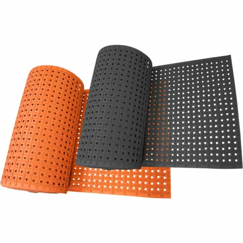 Rubber-Cal "Paw-Grip" 100% Nitrile Non-Slip Rubber Matting - 3/8 in x 34 in x 5 ft - Black - Image 4