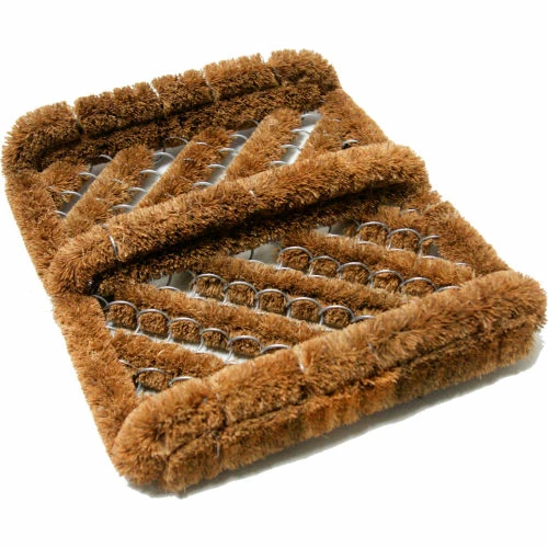 Rubber-Cal "Herringbone" Coir Boot Scraper Brush, 2.5 by 12 by 13-Inch (10-100-009)