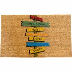 Rubber-Cal "Need Direction? You Are Here" Funny Doormat, 18 x 30-Inch