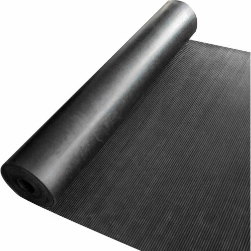 Rubber-Cal "Ramp-Cleat" Non-Slip Outdoor Rubber Mats - 1/8 in x 3 ft x 20 ft Floor Mat - Image 3