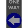 NoTrax® One Way Left Arrow Safety Message Mat 3/8" Thick 4' x 6' Black