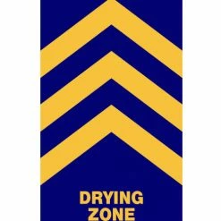 NoTrax® Drying Zone Safety Message Mat 3/8" Thick 3' x 5' Burgundy