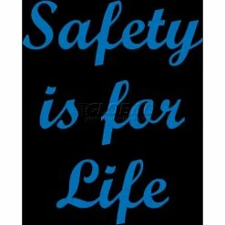 NoTrax® Safety Is For Life Safety Message Mat 3/8" Thick 4' x 6' Black