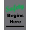NoTrax® Safety Begins Here Safety Message Mat 3/8" Thick 3' x 5' Charcoal