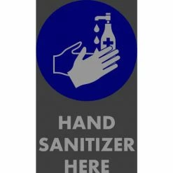 NoTrax® Hand Sanitizer Here Safety Message Mat 3/8" Thick 4' x 6' Black