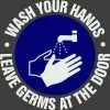NoTrax® Wash Hands Leave Germs Safety Message Mat 3/8" Thick 4' x 6' Black