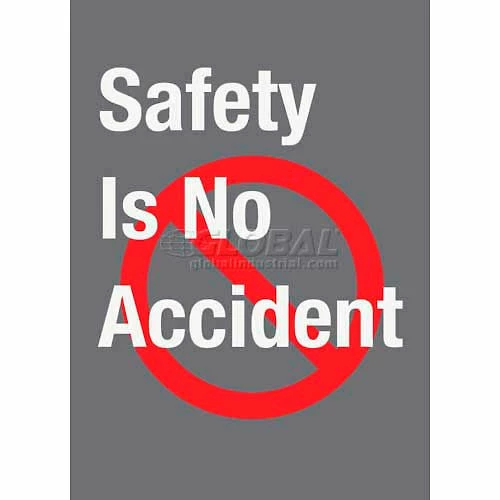 NoTrax® Safety Is No Accident Safety Message Mat 3/8" Thick 4' x 6' Charcoal